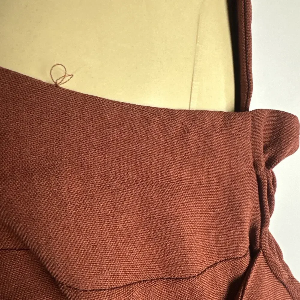 NANUSHKA RILEY BUTTON DOWN DRESS WITH FRINGE Size Small Red - Picture 8 of 13